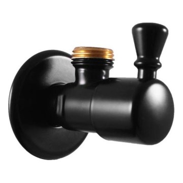 RAV Slezák RV0112CMAT - Kutni ventil RETRO mat crne boje