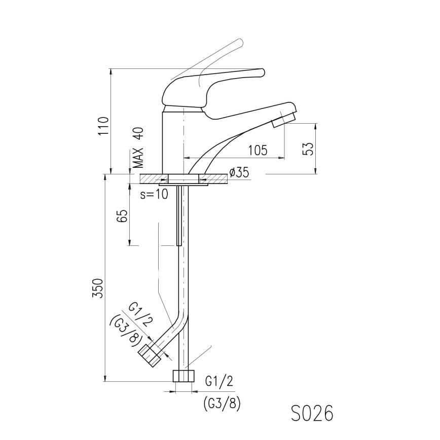 RAV Slezák SA026.0 - Slavina za umivaonik SAZAVA 11,5 cm, sjajni krom