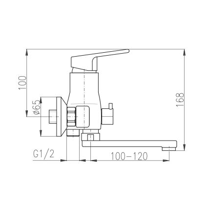 RAV Slezák SA051.5 - Miješalica za kadu SAZAVA, sjajni krom