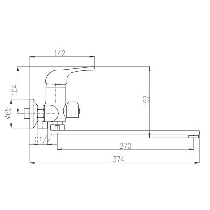 RAV Slezák SA053.5 - Miješalica za kadu SAZAVA, sjajni krom