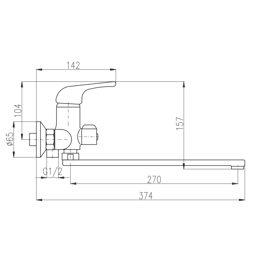 RAV Slezák SA053.5 - Miješalica za kadu SAZAVA, sjajni krom