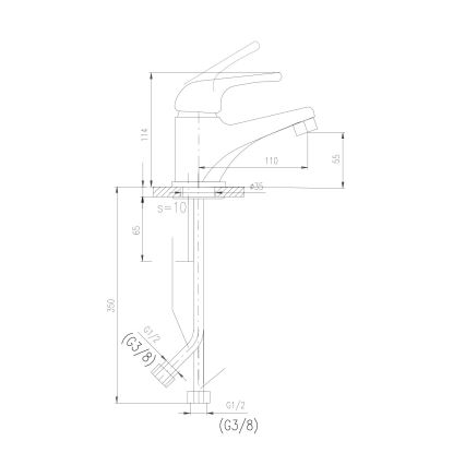 RAV Slezák SAJ026.0 - Umivaonička miješalica JUNIOR 11,4 cm crvena/žuta