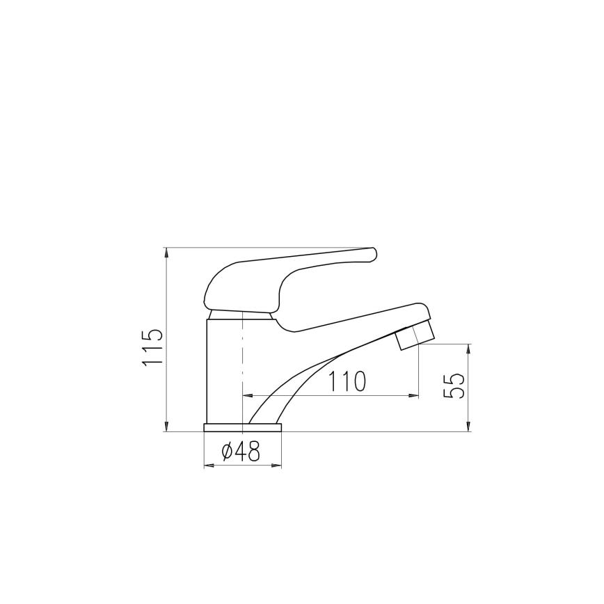 RAV Slezák SAJ091.0 - Slavina za umivaonik JUNIOR 11,5 cm crvena/žuta
