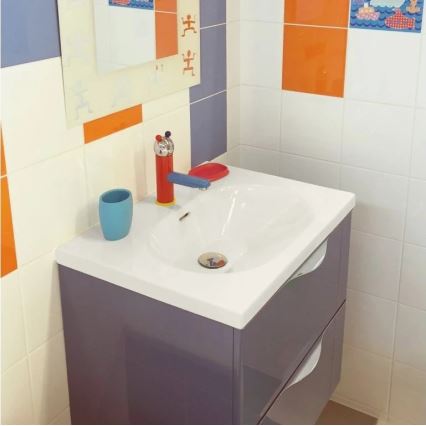 RAV Slezák SE326.0 - Baterija za umivaonik JUNIOR 18,2 cm crvena/plava