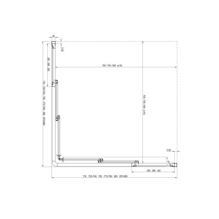 Ravak 15V701R2Z1 - Tuš vrata SUPERNOVA 90x198 cm bijela