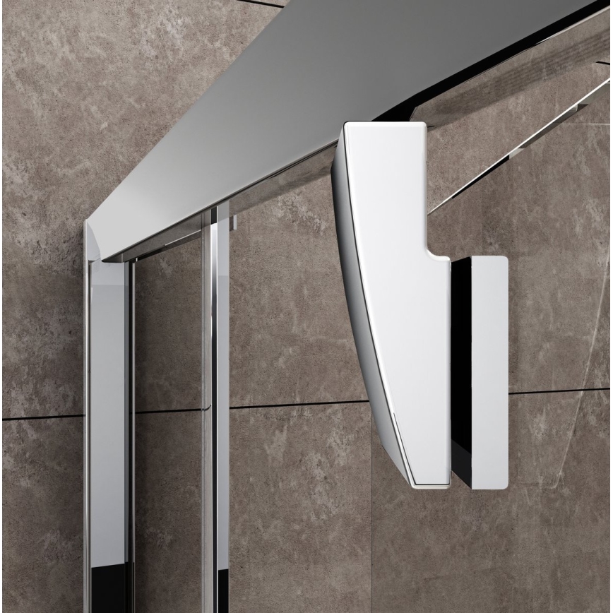 Ravak 37677U00Z1 - Trodijelna četvrtkružna tuš-kabina PIVOT 90x90 cm satinirana