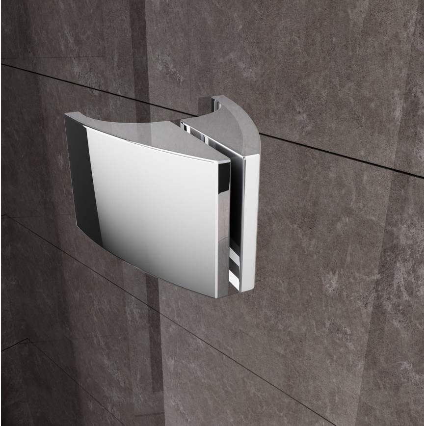 Ravak 37677U00Z1 - Trodijelna četvrtkružna tuš-kabina PIVOT 90x90 cm satinirana