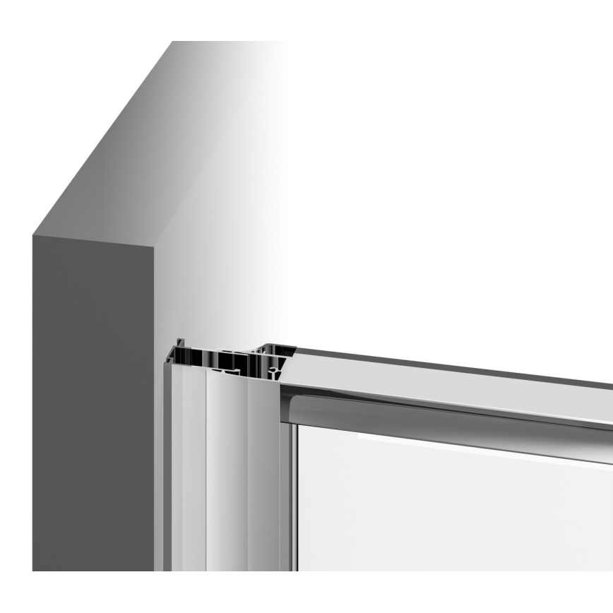 Ravak 37677U00Z1 - Trodijelna četvrtkružna tuš-kabina PIVOT 90x90 cm satinirana