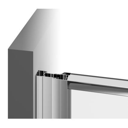 Ravak 37677U00Z1 - Trodijelna četvrtkružna tuš-kabina PIVOT 90x90 cm satinirana