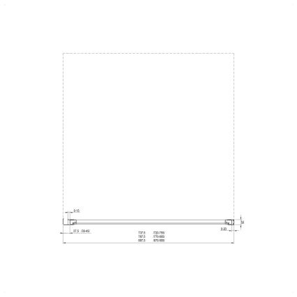 Ravak 940701R211 - Fiksna tuš stijena SUPERNOVA 90 x 198 cm bijela