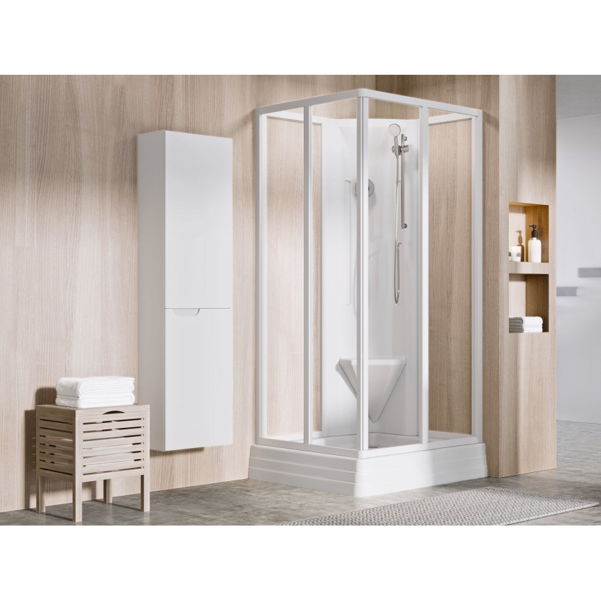 Ravak A007701120 - Kvadratna tuš kadica ANGELA 90x90 cm bijela