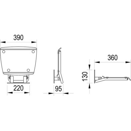 Ravak B8F0000052 - Sklopivo tuš-sjedalo OVO, nehrđajući čelik