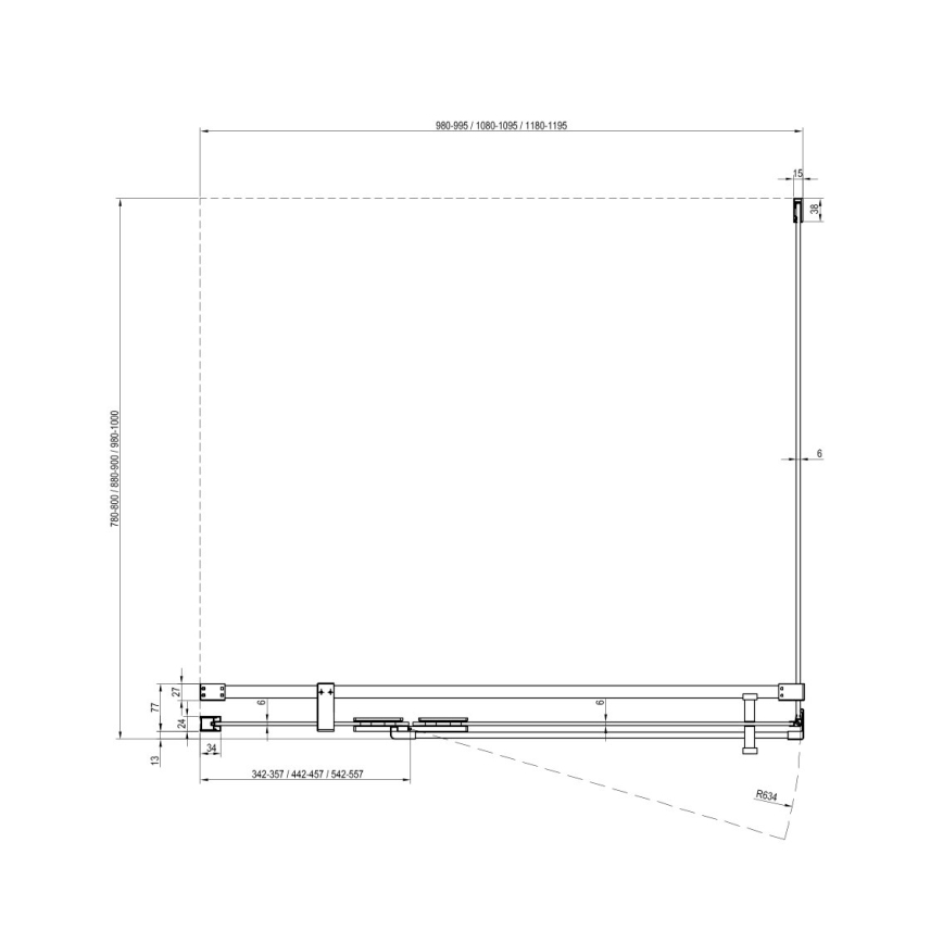 Ravak - Tuš-kabina COOL  100x100 cm sjajni krom