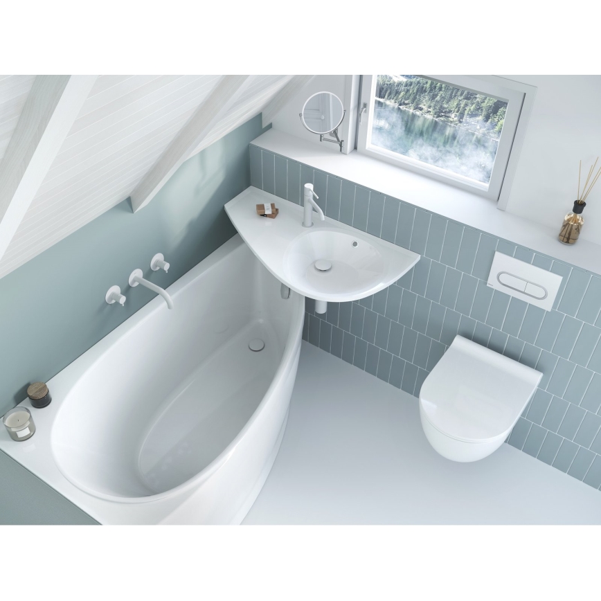 Ravak X01455 - Tipka za ispiranje CHROME 24,7x16,5 cm bijela