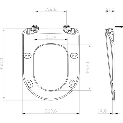 Ravak X01795 - Toaletna daska SoftClose krom crna