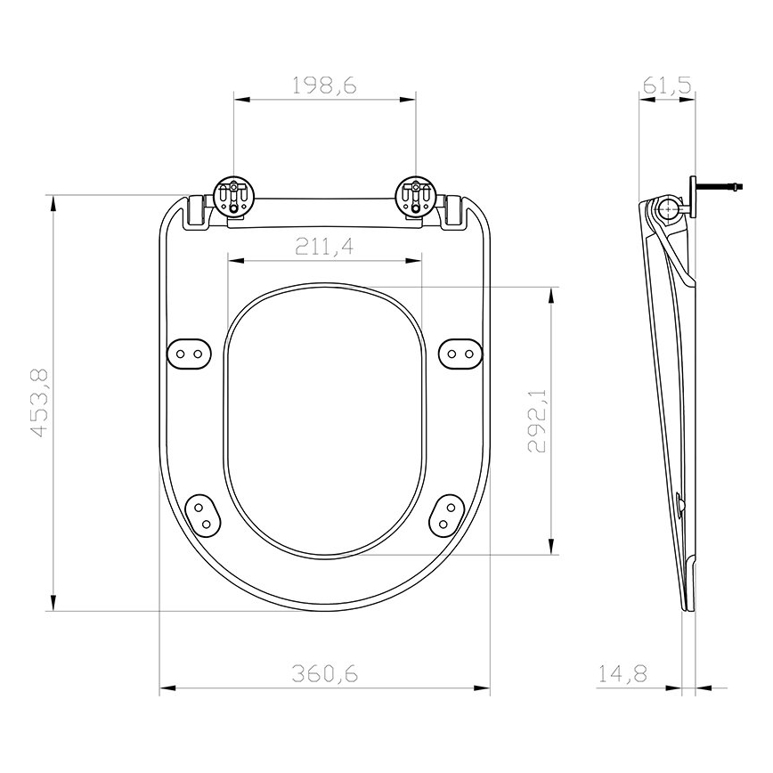 Ravak X01795 - Toaletna daska SoftClose krom crna