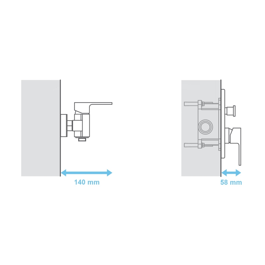 Ravak X070052 - Osnovno tijelo za podžbukne baterije R-BOX 15,2x11,9 cm