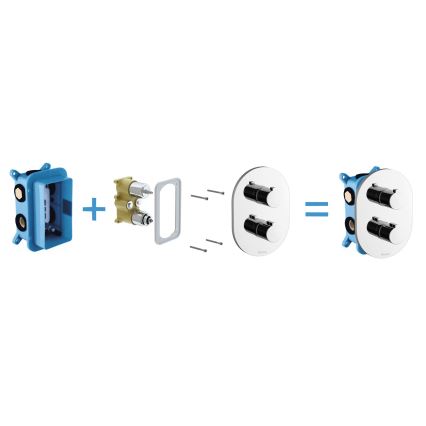 Ravak X070074 - Osnovno kućište za podometne baterije R-BOX MULTI 18,1x11,6 cm