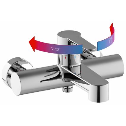 Ravak X070115 - Kupaonska miješalica za kadu PURI sjajni krom