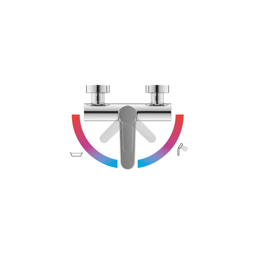 Ravak X070115 - Kupaonska miješalica za kadu PURI sjajni krom