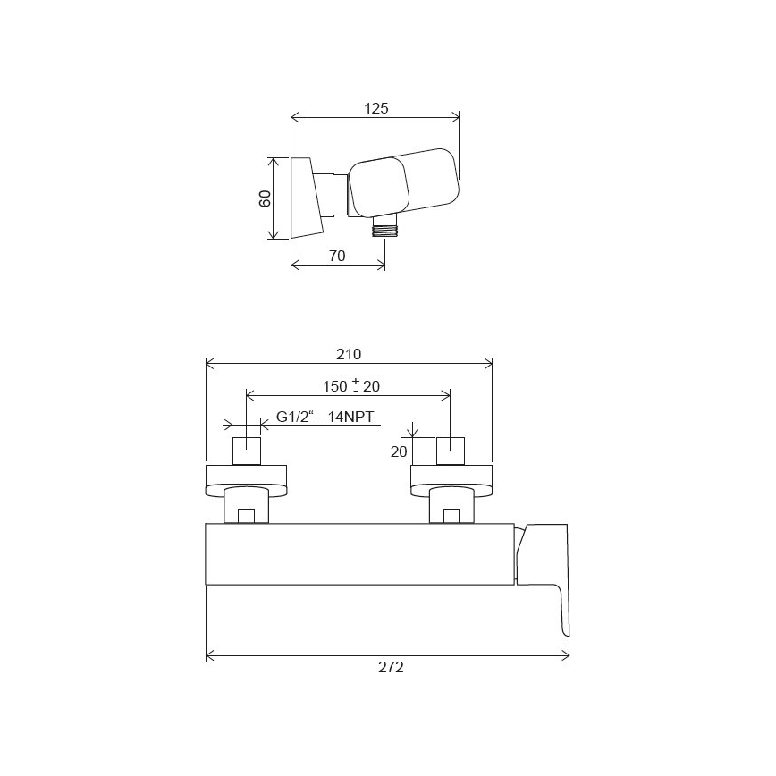 Ravak X070153 - Tuš miješalica FREE crna