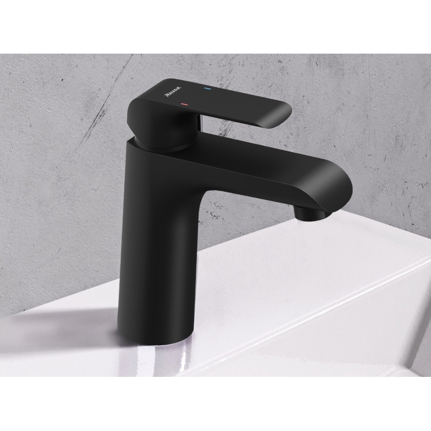Ravak X070173 - Miješalica za umivaonik FLAT 15,1 cm, mat crne boje
