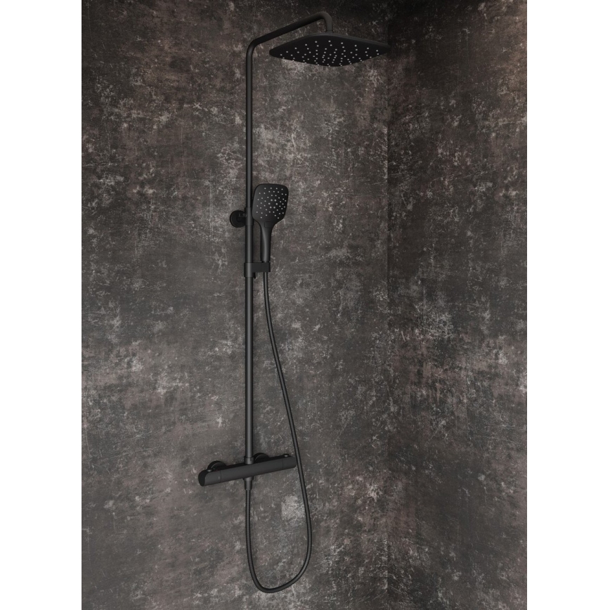 Ravak X070443 - tušni set FLAT s termostatskom miješalicom, mat crna