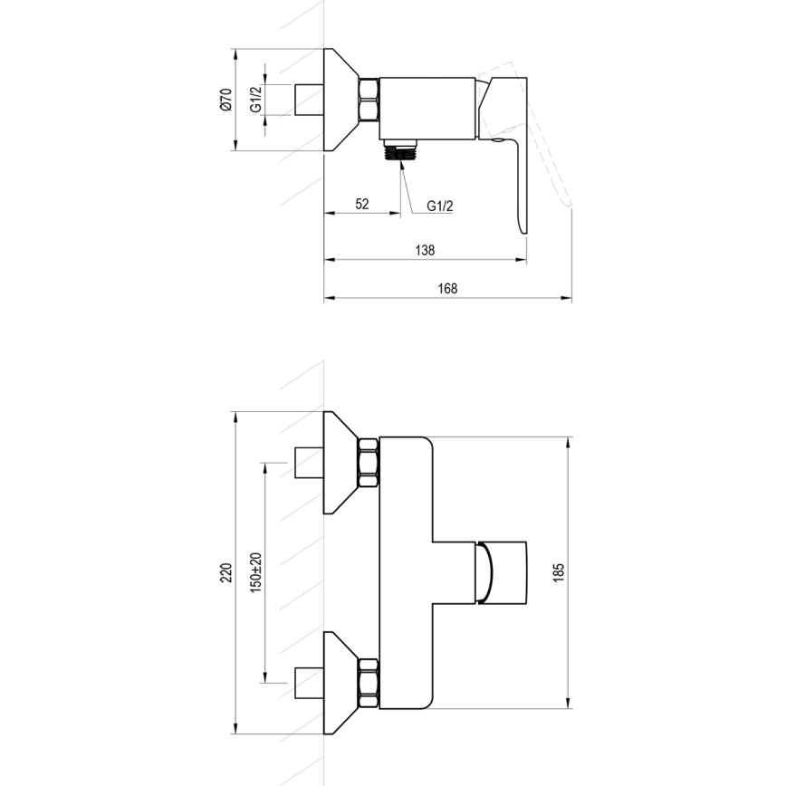 Ravak X070486 - Tuš miješalica SOLAR sjajni krom