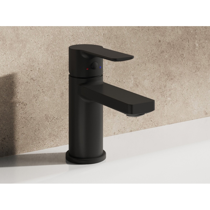 Ravak X070488 - Slavina za umivaonik SOLAR 13,5 cm crna