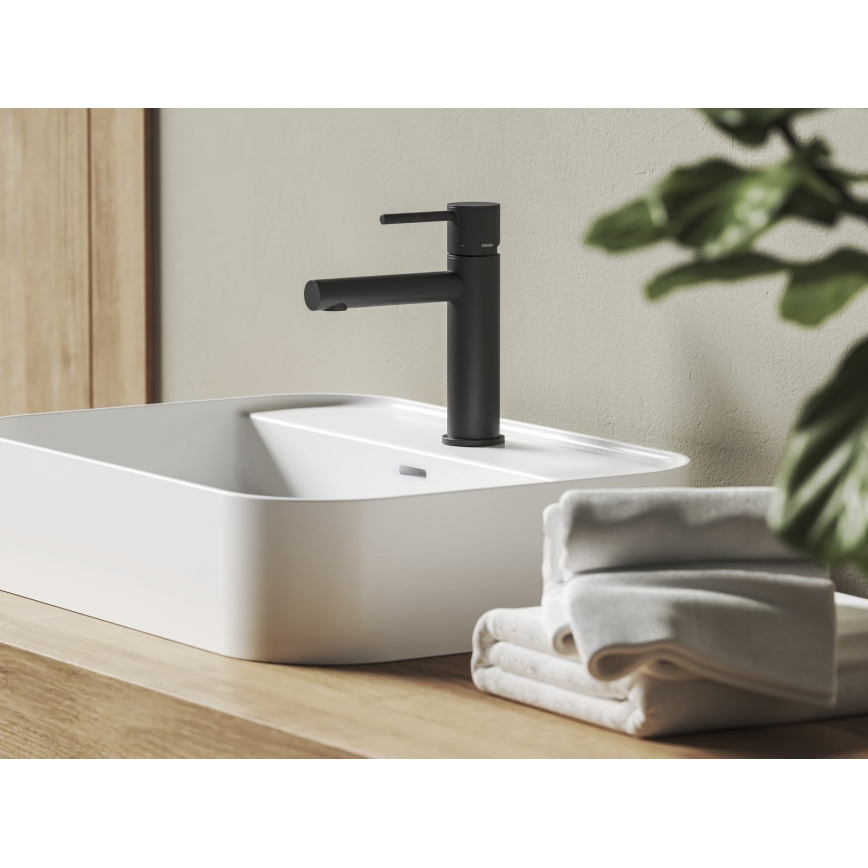 Ravak X070648 - Slavina za umivaonik NOX 19 cm mat crna