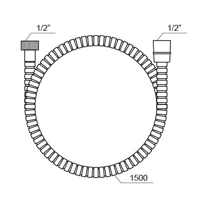 Ravak X07P006 - Tuš crijevo 150 cm sjajni krom