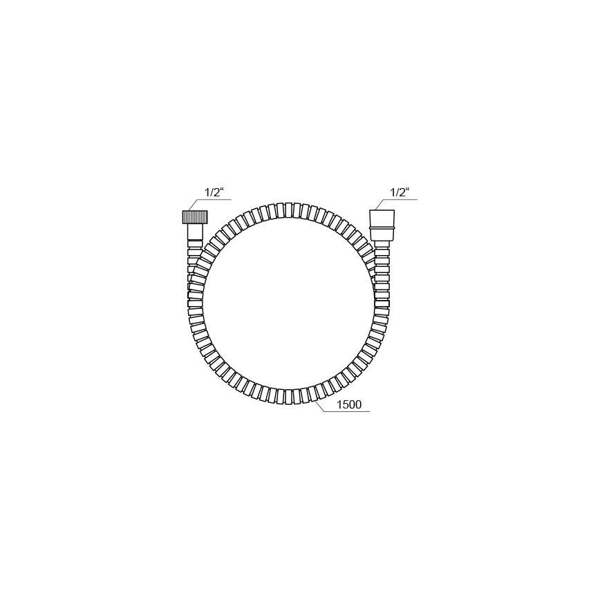 Ravak X07P006 - Tuš crijevo 150 cm sjajni krom