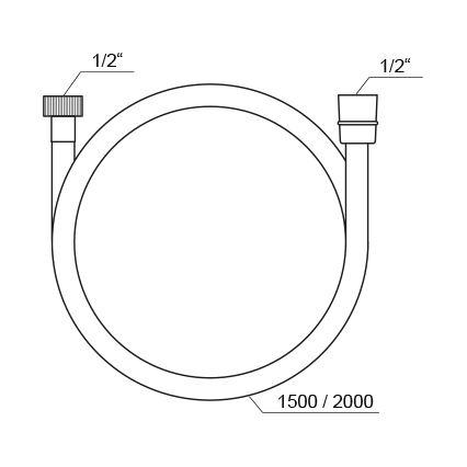 Ravak X07P337 - Plastično tuš crijevo 200 cm, sjajni krom