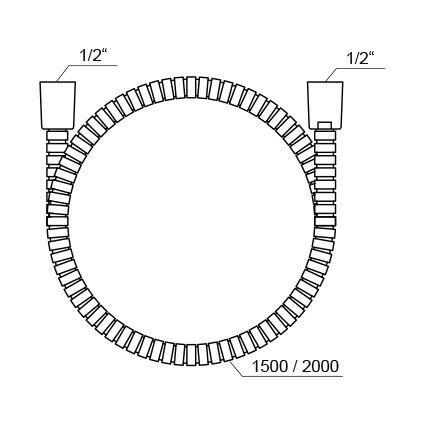 Ravak X07P341 - Crijevo za tuš 200 cm sjajni krom