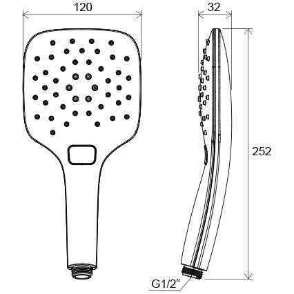 Ravak X07P348 - Ručna tuš glavica s tipkom, sjajni krom