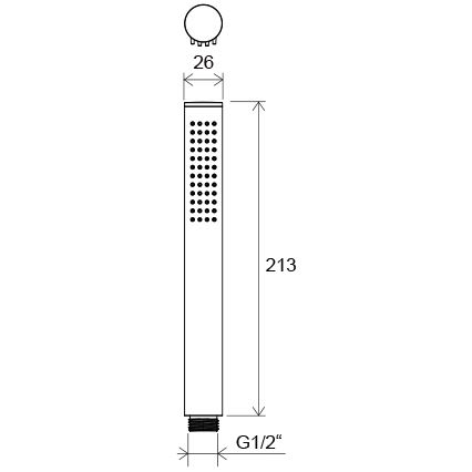 Ravak X07P573 - Ručica tuša AIR crna