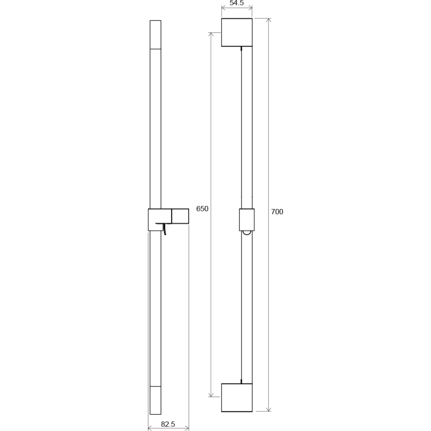 Ravak X07P715 - Tuš šipka 70 cm brušena ružičasto-zlatna