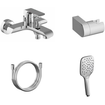 Ravak X07S113 - Set za kadu s miješalicom FLAT sjajni krom
