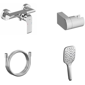 Ravak X07S115 - Tuš set s miješalicom FLAT sjajni krom