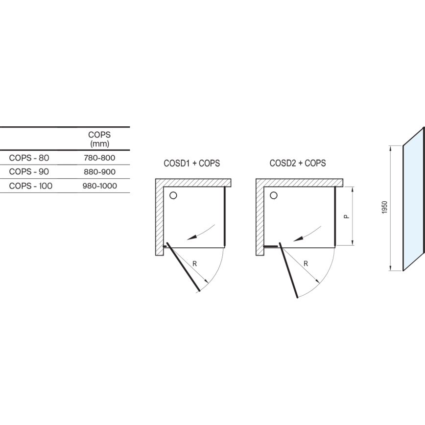 Ravak X9VVA0A00Z1 - Fiksna tuš stijenka COOL u sjajnom kromu