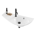 Ravak XJ1L1100000 - Viseći umivaonik AVOCADO 85x45 cm lijevani mramor/bijela