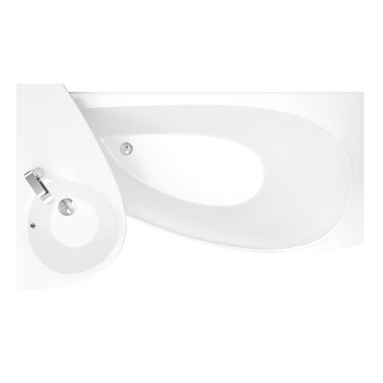 Ravak XJ1P1100000 - Zidni umivaonik AVOCADO 85x45 cm lijevani mramor/bijela