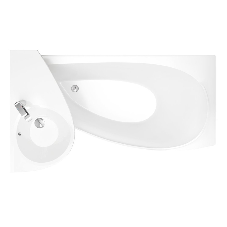 Ravak XJ1P1100000 - Zidni umivaonik AVOCADO 85x45 cm lijevani mramor/bijela