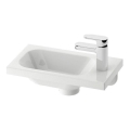 Ravak XJGP1100000 - Zidni umivaonik CHROME 40x22 cm lijevani mramor/bijela