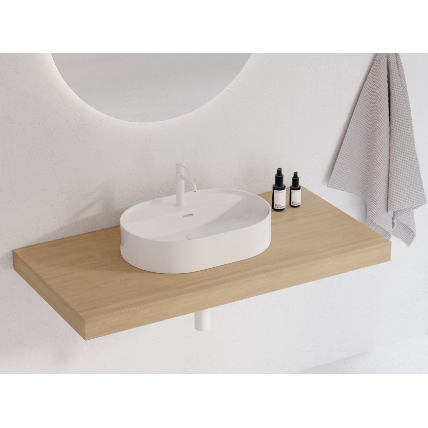 Ravak XJX01155003 - Umivaonik na ploču CERAMIC SLIM 55x40 cm keramika/bijela