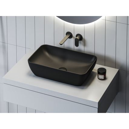 Ravak XJX0D150000 - Umivaonik za radnu ploču CERAMIC SLIM 50x31 cm keramika/crna