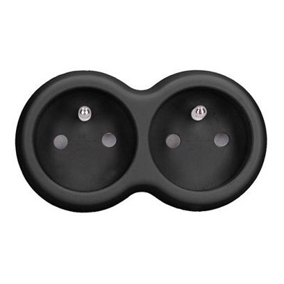 Razdjelna utičnica 2x 10A crna