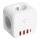 Razdjelna utičnica s prekidačem LINEA 3x230V + 4xUSB A/C bijela