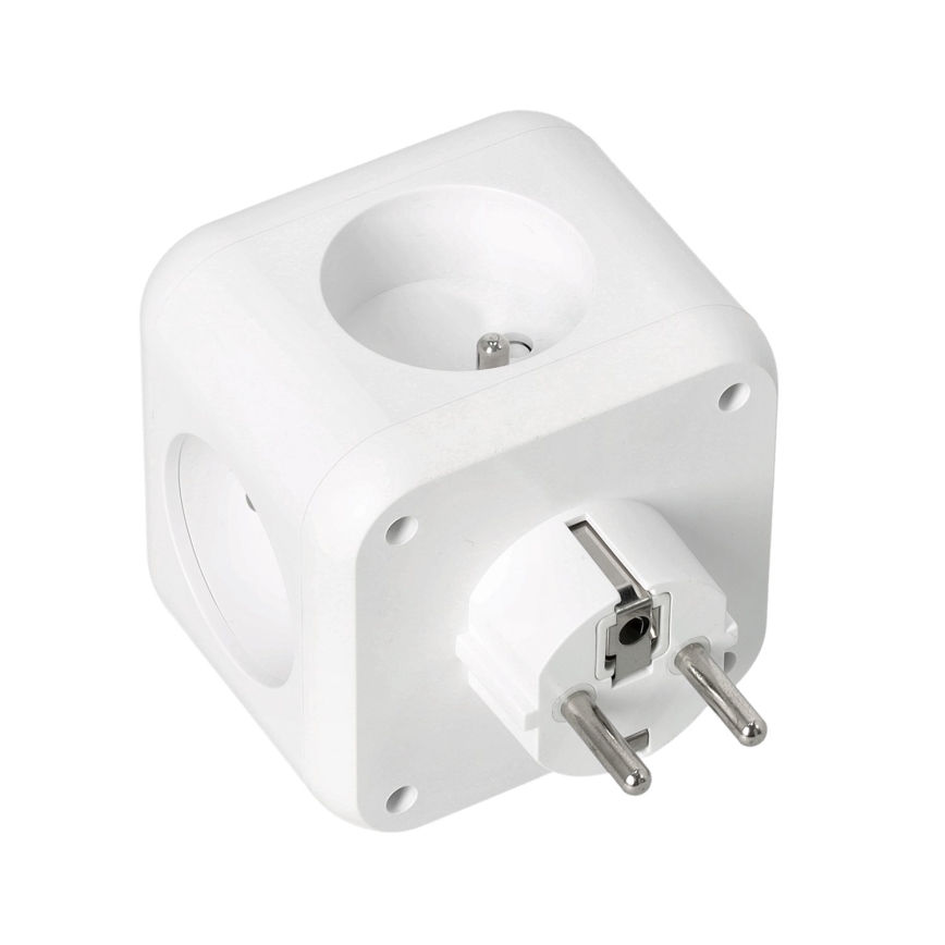 Razdjelna utičnica s prekidačem LINEA 3x230V + 4xUSB A/C bijela