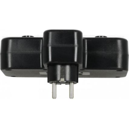 Višestruka utičnica s prekidačem i LED osvjetljenjem LINEA PRO 2Z + 3x USB A/C SCHUKO 4000K crna